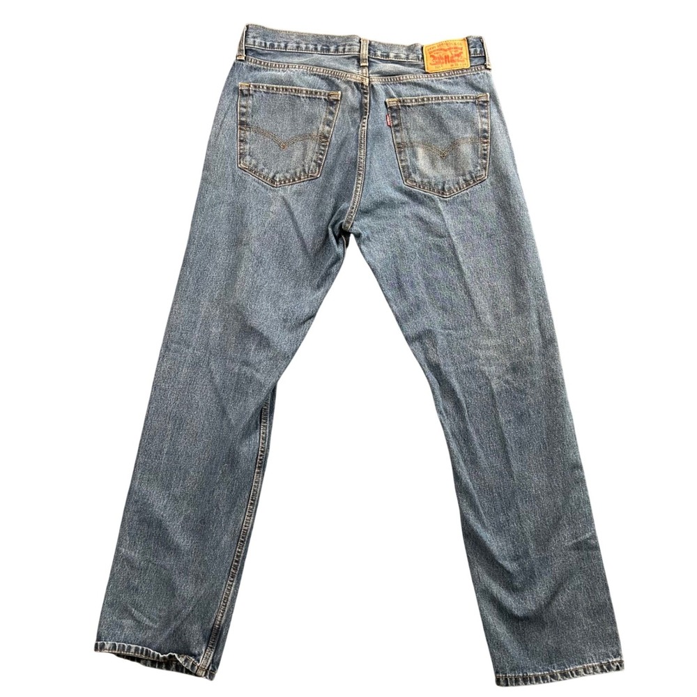 Levi's 505 Regular Fit Jeans Mens 36x34 (Fits 36x32.5) Medium Wash Straight Leg
